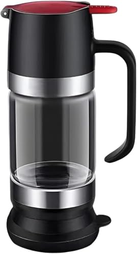 Xiraivke ハニーディスペンサー 300ml 逆止弁付き密封ガラス容器 食品級耐熱ガラス 蜂蜜/醤油/シロップ用 逆さ使用 分解洗浄可能 調味料別ノズル 漏れ防止 家庭用/業務用