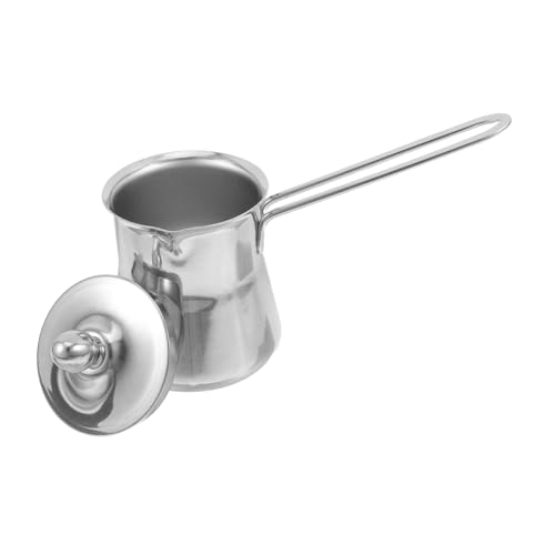 SEWACC Stainless Steel Frother Pitcher with Lid Milk Frothing Cup for Latte Art Portable Jug for Home Office Travel and Camping Compact Design for Outdoor Use