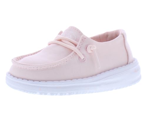 Image of HEYDUDE Wendy Slub Infant /Toddler Shoes Size 5, Color: Pink /Pure White /Pink