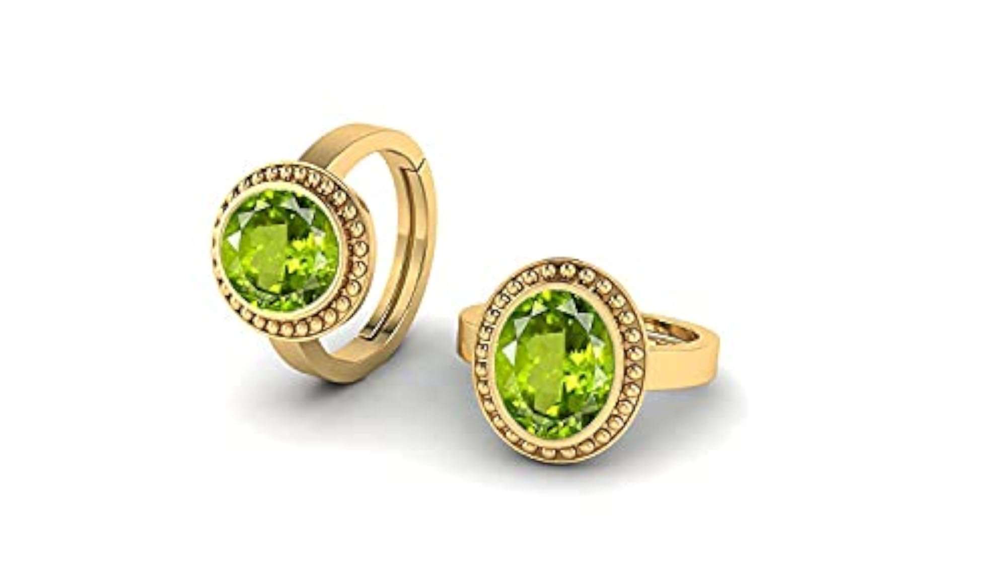 9.25 Ratti Natural Green Peridot Gemstone Adjustable Ring