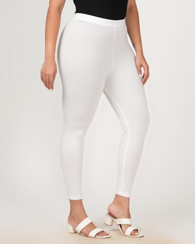 Image of Loveit Womens Solid Viscose Slim Fit Ankle Length Leggings