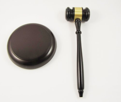 Preisvergleich Produktbild Holz Handgefertigte Gavel + Round Sound Block Rechtsanwalt Richter Auktion Geschenk