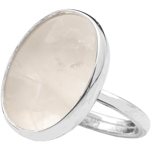 Natural Amazonite Crystal Ring Anti-Tarnish 925 Sterling Silver Oval Solitaire Gemstone Dainty Perseverance Crystal Virgo Wealth Statement Ring Handmade Turkish Fine Jewelry