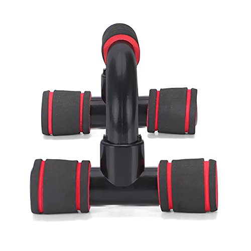 Apoio Para Flexão Barra Push Up Ergonômica Exercício Fitness Crossfit Academia Em Casa (Vermelho/Pre