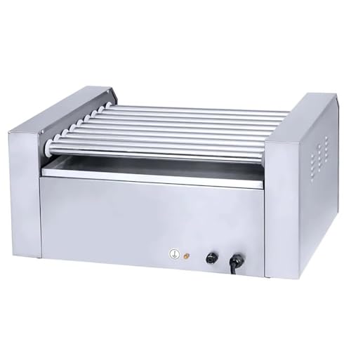 Inteligentne urządzenia domowe, grill rolkowy do hot dogów z szufladą do podgrzewania pieczywa, 9-rolkowy producent na imprezy, do food trucków i stoisk, i