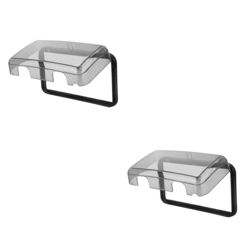 OSALADI 2pcs Socket Waterproof Box Power Plug Outlet Covers Receptacle Outlet Shell Electrical Panel Covers Socket Protective Case Outdoor Plug Receptacle Protector Outlet Case Material