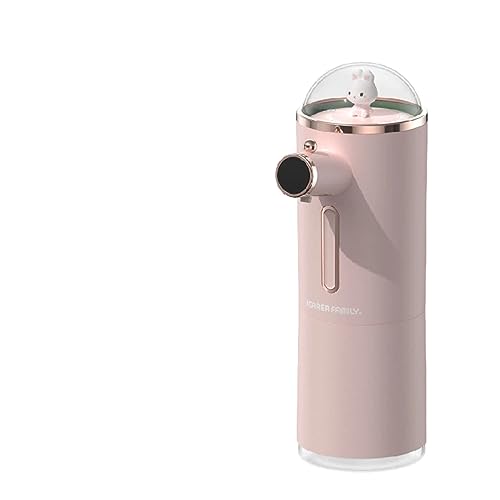 Bontand ソープディスペンサー 自動 ハンドソープ 兎 充電式 詰め替え 300ml吐出量3段階調整 非接触式 赤外線センサー キッチン 洗面所などに適用 (ピンク, 泡タイプ)