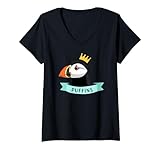 Photo Gallery donna atlantic puffin muffin birds seabird ocean common puffins maglietta con collo a v Photo Gallery donna atlantic puffin muffin birds seabird ocean common puffins maglietta con collo a v