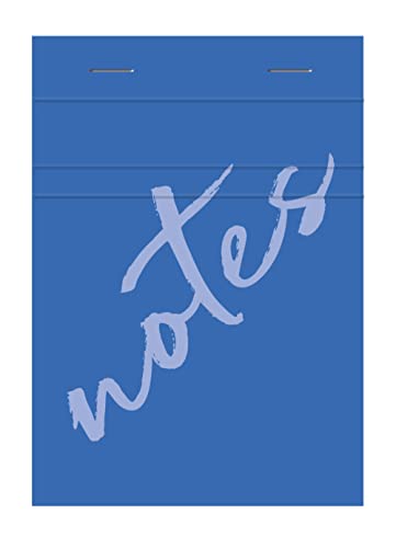 Calligrapher 15357C A Set of 40 Blue Head Stapled Notepads (a Clairefontaine Brand), A7 7.4x10.5 cm, 100 Small Square Sheets