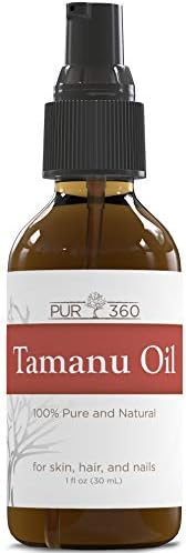 PUR360 Tamanu Oil - Best Treatment for Psoriasis, Eczema, Acne Scar, Rosacea - Relief for Dry, Scaly Skin, Scalp and More - Cold Pressed