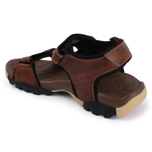 Image of Men's Sports Sandals with Adjustable Straps and Cushioned Footbed