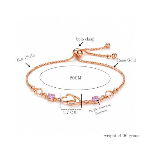 Image of Nilu's Collection Copper Sterling Silver Charm Bracelet for Women(Pack of 1)