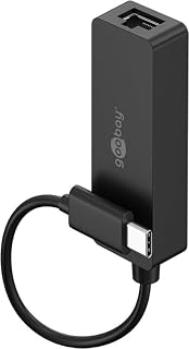 goobay Adattatore da USB C a LAN 1000 Mbit/s – Adattatore di rete Gigabit per PC,...