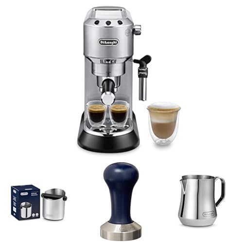 De\'Longhi Dedica Style EC 685.M – Espresso Siebträgermaschine + Tamper + Abklopfbehälter + Milchkännchen De\'Longhi Dedica Style EC 685.M – Espresso Siebträgermaschine + Tamper + Abklopfbehälter + Milchkännchen