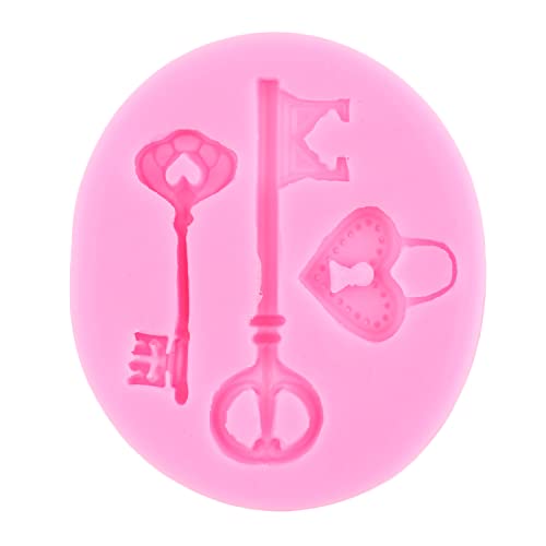 Rfghac Vintage Key Fondant Molds Lock Keyhole Silicone Molds For Cake Decorating Cupcake Topper Candy Gum Paste Polymer Clay Set Of 4 #TOP5