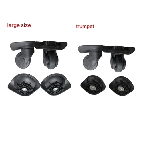 1 Pair A19 Suitcase Luggage Universal 360 Degree Swivel Repair Accessories Trolley Wheel Parts (Small Black)2