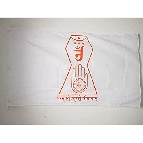 AZ FLAG, Jainism Jain Cosmology Flag, 3x5 Ft, Jain dharma Banner with Sleeve, 100% Polyester, Fade Resistant, Vivid Colors