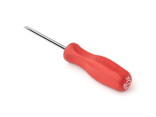 Image of TEKTON 1 /4 Inch Slotted Hard Handle Screwdriver | DSE31250 | Made in USA