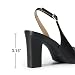 Imagen de DREAM PAIRS Tacones de Mujer Slingback con Tacón Grueso Punta Cerrada Zapatos de Oficina Cómodos para el Trabajo