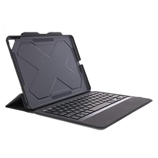 ZAGG ID9RMK-BB0 Rugged Messenger - 7 Color Backlit Case and Bluetooth Keyboard for 2017 Apple iPad Pro 10.5 - Black