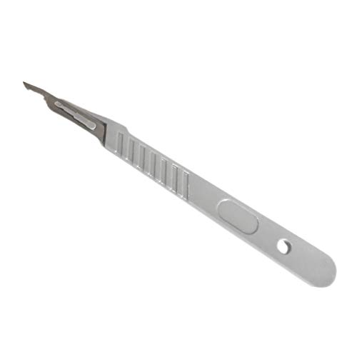 Edu-Labs Lab Disposable Scalpels, High-Carbon Steel Blades, Plastic Handle Individually Foil Wrapped, Box of 10 (15C) Edu-Labs Lab Disposable Scalpels, High-Carbon Steel Blades, Plastic Handle Individually Foil Wrapped, Box of 10 (15C)