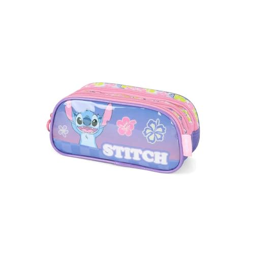 Estojo Luxcel Stitch 3Fecho Violeta Ei41544sc