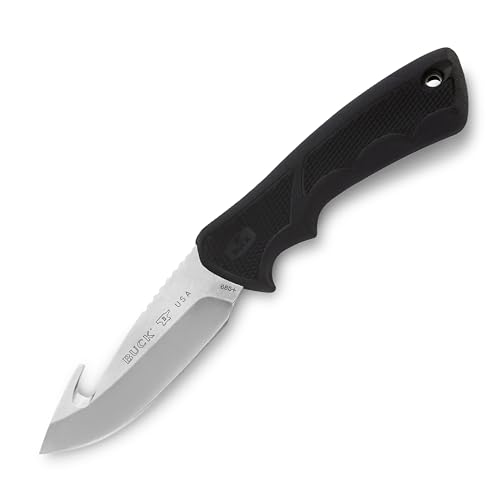 Buck Knives 0685BKG Bucklite Max II Large Guthook Fixed Blade Knife with Sheath, Black