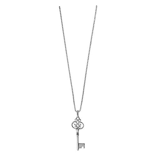 Boma Jewelry Sterling Silver Victorian Key Necklace, 18 inches2