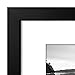 Americanflat 8x10 Picture Frame with Shatter-Resistant Glass - Set of 4 - Use as 5x7 Frame with Mat or Display 8x10 Photo Without Mat - Signature Collection - Photo Frames for Tabletop or Wall - Black