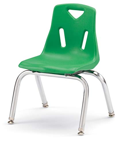 Image of Berries Jonti-Craft 8142JC1119 Stacking Chair with Chrome-Plated Legs, 12 inch Height, Green