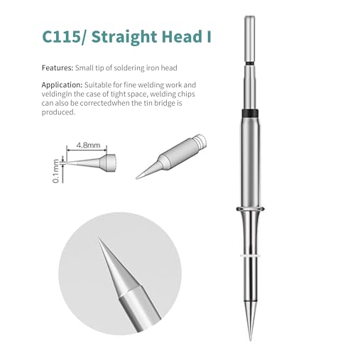 Image of HZY C115 I /IS /K Universal C115 Series Soldering Iron Tip Replacement Head Rapid Warming Soldering Station Welding Solder Tips