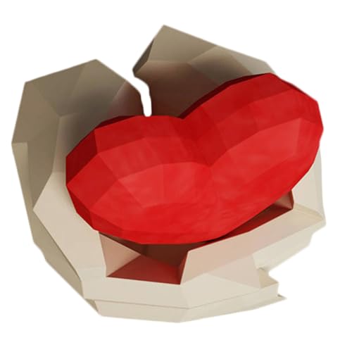 EXAOMBLE 折り紙紙模型 手捧心形壁掛けペンダント 材料 両面おりみ使用 初心者向け耐久性あり 色付きパターン付き