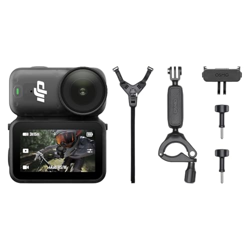 DJI Osmo Nano Bundle VTT (64 Go) - Caméra vlog Portable 4K/60 IPS, capteur 1/1,3″, POV Mains Libres, télécommande, stabilisation, légère, caméra magnétique pour Le Voyage, Le VTT