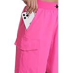 Rrosseyz Women's Hiking Cargo Shorts with Pockets Quick Dry Athletic Gym for Women Exercise Lounge - Image 4
