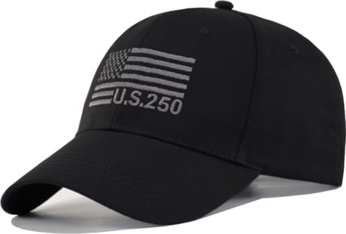 Image of American Flag Baseball Hat - XL, XXL, 3XL Plus /Regular Size Men's Cotton Structured Patriotic Ball Cap