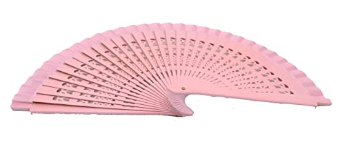 Aries boutique ROSA Abanico pequeño, Abanico de madera, Diseño Flamenco, Abanico de madera estilo español Cover