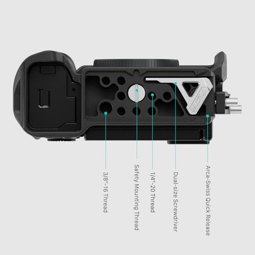 Tilta Half Camera Cage for a7C II / a7C R with HDMI Cable Clamp - Black - Image 4