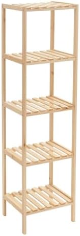 Estantería con 5 baldas de Madera de Abeto Natural 35x30x130 cm, ...
