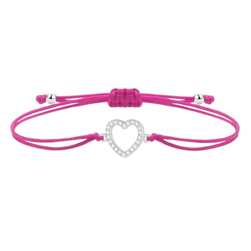 Jewellery Nuevo 2025 Cz Crystal Brass Love Heart Charm Pulsera Mujer Amante Regalo Latón Chapado en Oro Cubic Zirconia Zircon Red String con para Usted Joyería Accesorios de Regalo Creativo