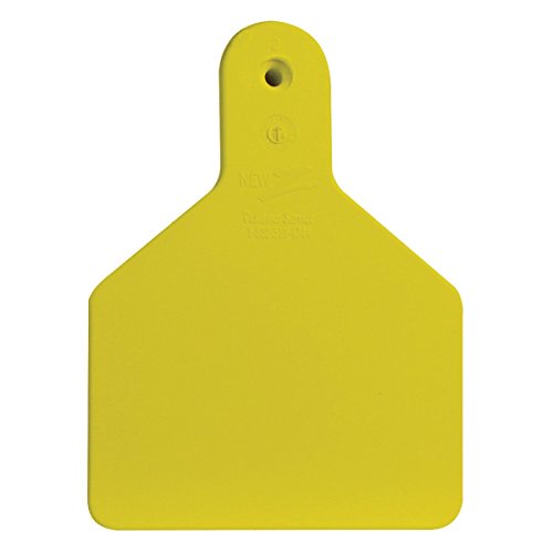 Z Tags 25 Count 1-Piece Blank Tags for Calves, Yellow