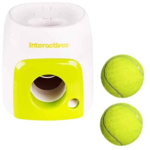 「NexPon」 ペット 自動ボールランチャー 犬のおもちゃ おもちゃ テニスの投機 テニスのランチャー 犬 テニス 犬の玩具 小型犬 中型犬 留守番 歯磨き 早食い防止 知育玩具 (2個のボール)
