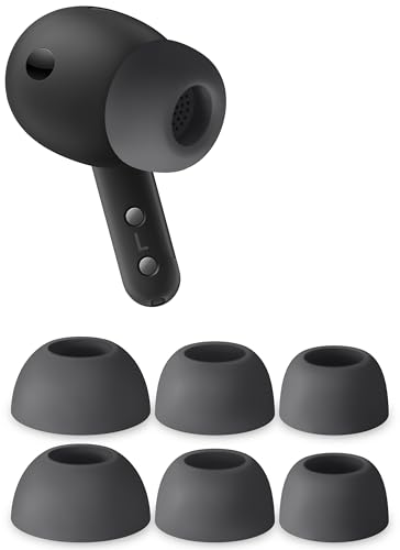 Geiomoo Silicone Ear Tips for Samsung Galaxy Buds 4 Pro Samsung Galaxy Buds 3 Pro Replacement Eartips Earbuds Earpads (Dark Gray S/M/L)