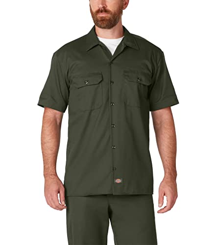 Chemise de travail Dickies X-Tall verte en finir avec les hauts trop courts