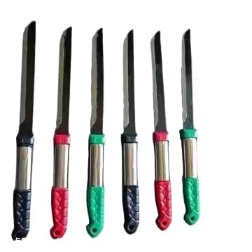 Image of 6 Pcs Iron Kitchen Knife Set Chef Knife for Home & Restaurant Multipurpose Knives for Vegetables Fruits Meat & More Durable Sharp Blade Cooking Knife Set