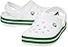 Crocs Kids Crocband Lightweight Slip-On Clogs, White/Green Ivy, 10 Toddler
