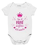 colorfamily body neonato femminuccia sei il papà migliore del mondo - body simpatico e divertente - idea regalo