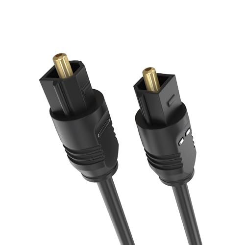 Cmple - Optical Audio Cable 3ft - Slim Fiber Optic Cable Ultra-Thin Gold Plated Toslink Cable Digital S/PDIF Audio For Soundbar Av Receivers, TV Sound Bar, Game Console Slim Optical cord