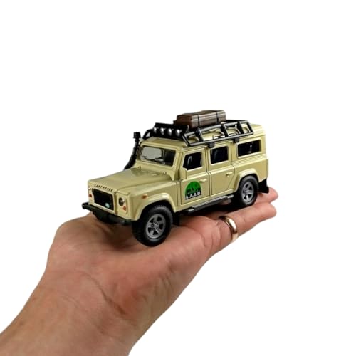 Kids Globe Van Manen Traffic Die Cast ’Landrover Defender’ (Pull Back, Giraffe Anhänger) - 521723