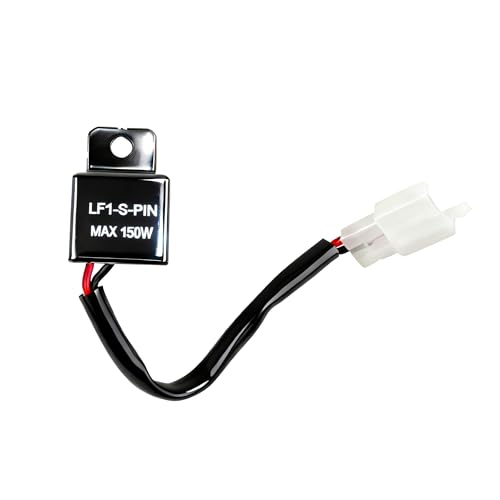 Relais Clignotant Led Moto 12V 2 Broches LF1-S-PIN Max 150W, 2Pin Clignotant Relais Universel, étanche, Contrôle de Fréquence, Charge Maximale 150 W, Centrale Clignotant Led Moto