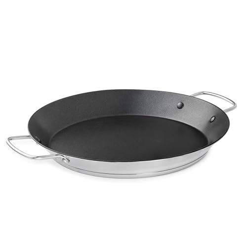 Castey - Paellera Inox Essentials, EA-V40, Color plata, 40 cm, Acero inoxidable, Recubrimiento antiadherente, libre de PFOA, Apta para todas las cocinas.